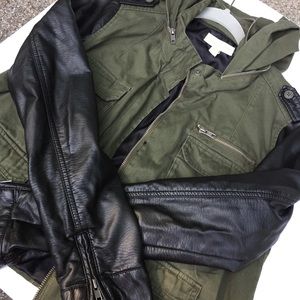 Swamp Green Pleather Jacket